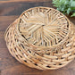 Vintage Wicker Chunky Weave Basket with Small Handles