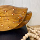 Vintage Home Interiors Wooden Goose Wall Pocket with Red Florals