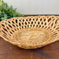 Vintage Oval Open Weave Wicker Basket