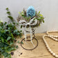Handmade Rustic Bed Spring Nest with Baby Blue Egg