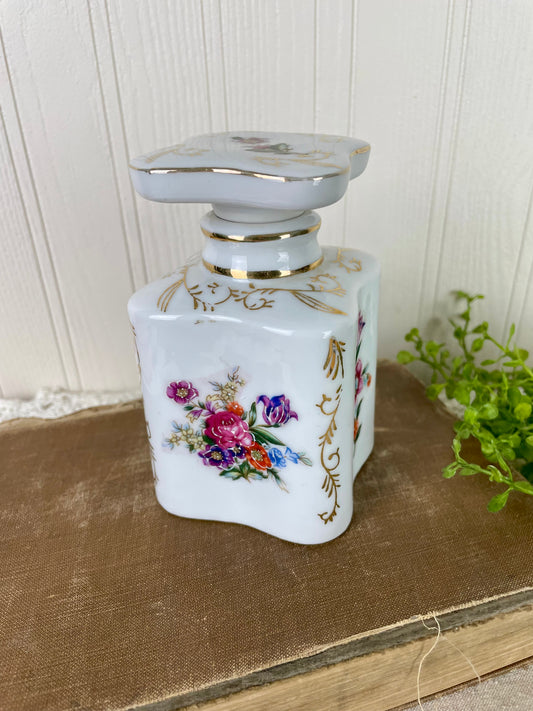 Vintage Hand Painted Japanese Porcelain Perfume Bottle