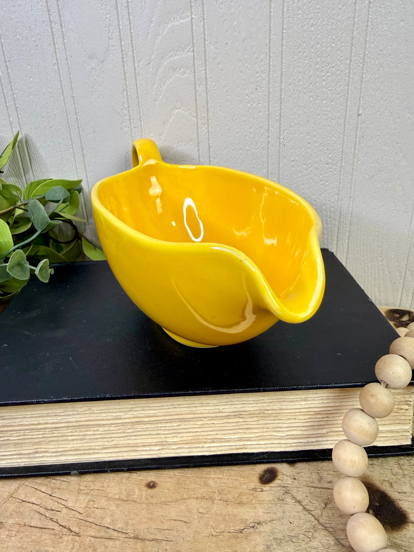 Vintage Homer Laughlin Rhythm Yellow Open Gravy Boat