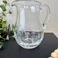Vintage Crystal Glass Creamer with Etched Florals