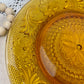 Vintage Indiana Glass Tiara Amber Salad Plate