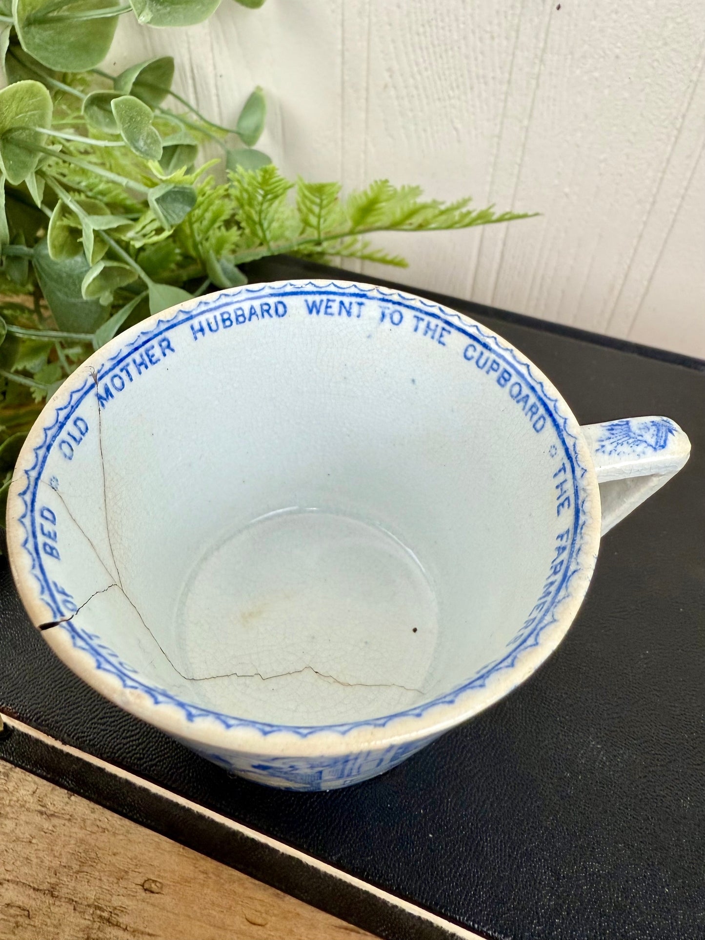 Antique Staffordshire Whitaker & Co. Nursery Rhyme Transferware Teacup