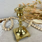 Vintage Square Base Brass Candlestick