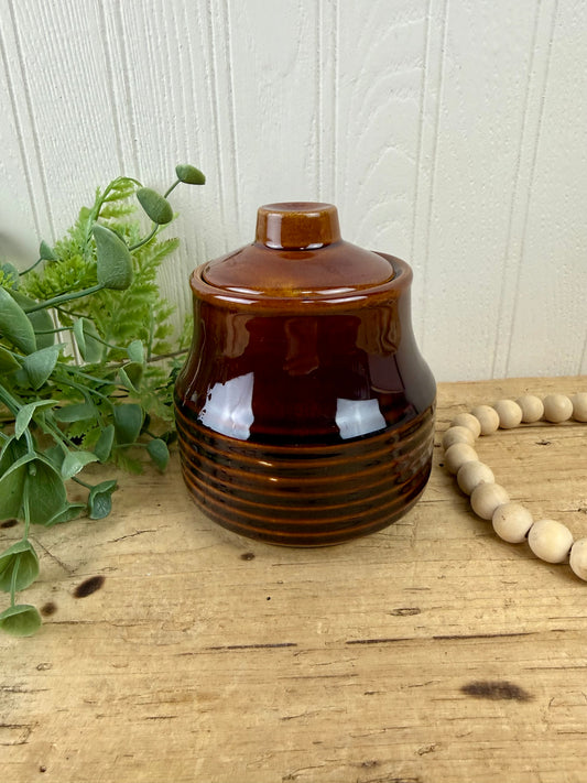 Vintage Mid-Century Stoneware Sugar Dish