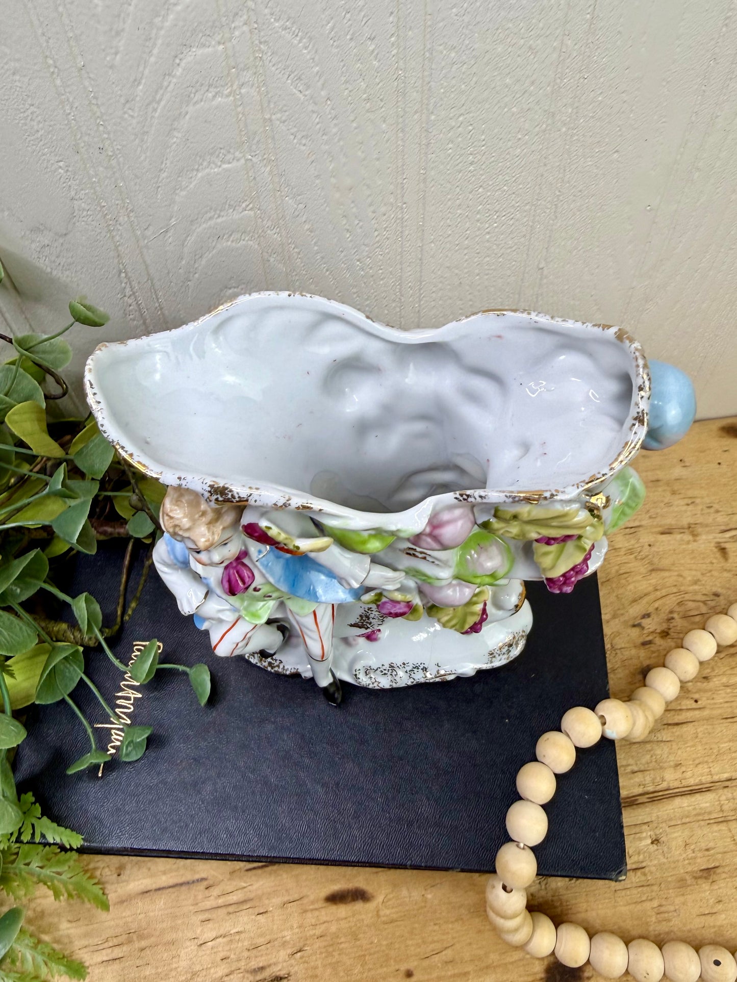 Vintage 1950’s Japanese Porcelain Figural Vase