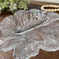 Vintage Indiana Glass Pebble Leaf Divided Relish Dish