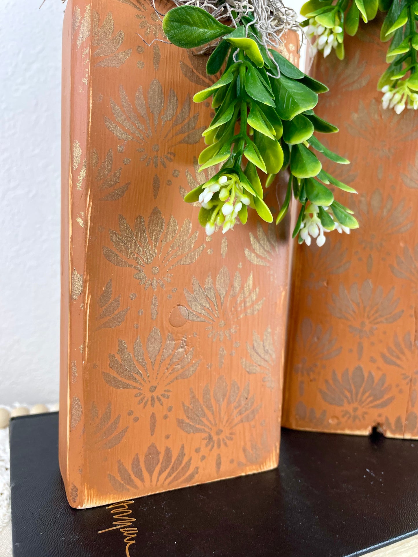 Handmade Orange Pumpkin Set with Metallic Details
