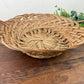 Vintage Wicker Chunky Weave Basket with Small Handles