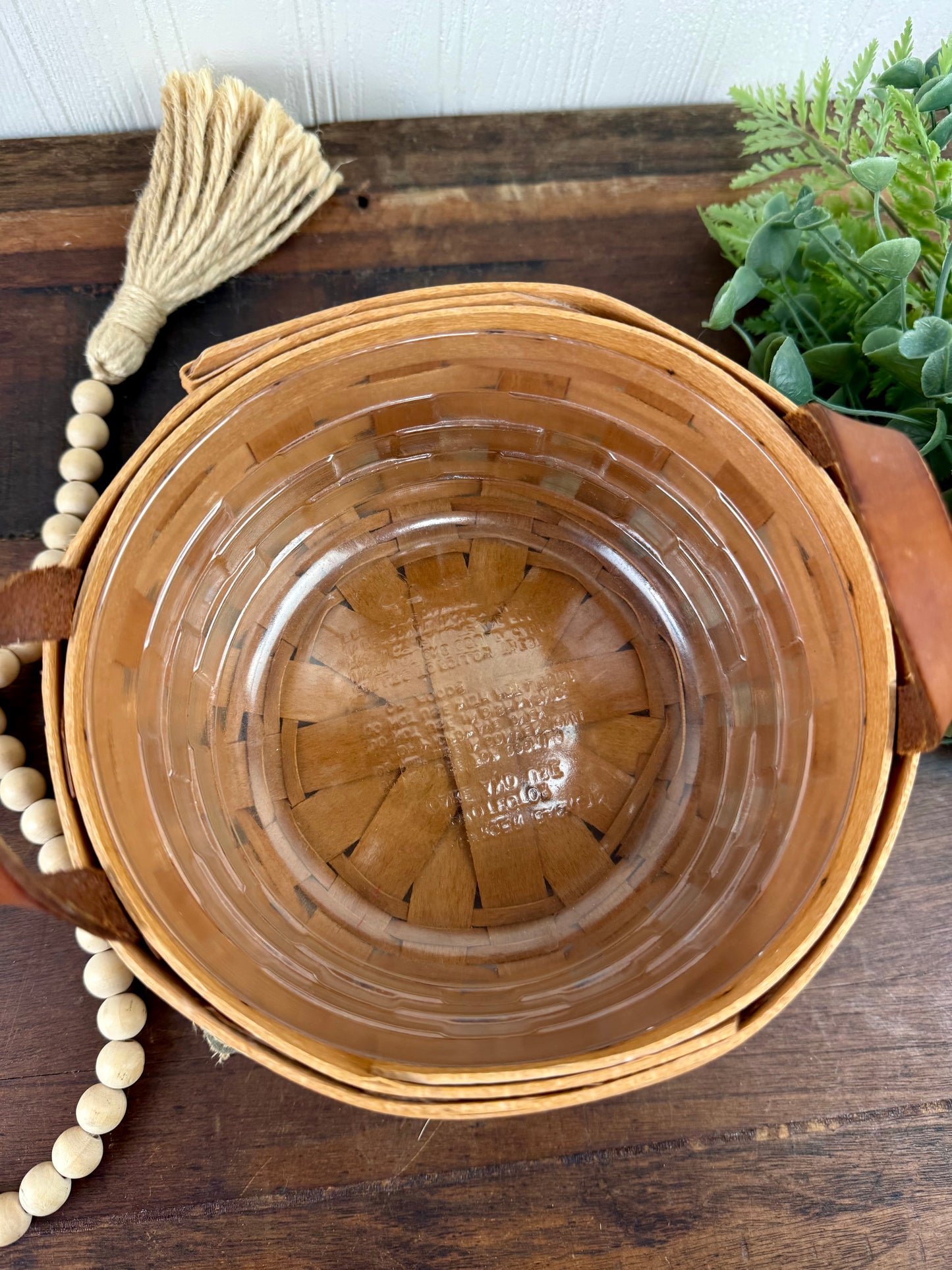 Vintage Longaberger Darning Basket with Liner