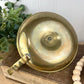 Vintage Tarnished Brass Candle Holder with Drip Plate