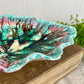 Vintage Majolica Pottery Leaf Tray