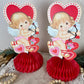 Vintage Valentine’s Cupid Honeycomb Tissue Paper Centerpieces
