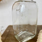 Vintage Clear Glass Bottle with Greenery