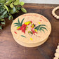 Vintage Wooden Hamburger Press with Roosters