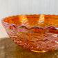 Vintage Imperial Marigold Carnival Glass Bowl with Grape Pattern