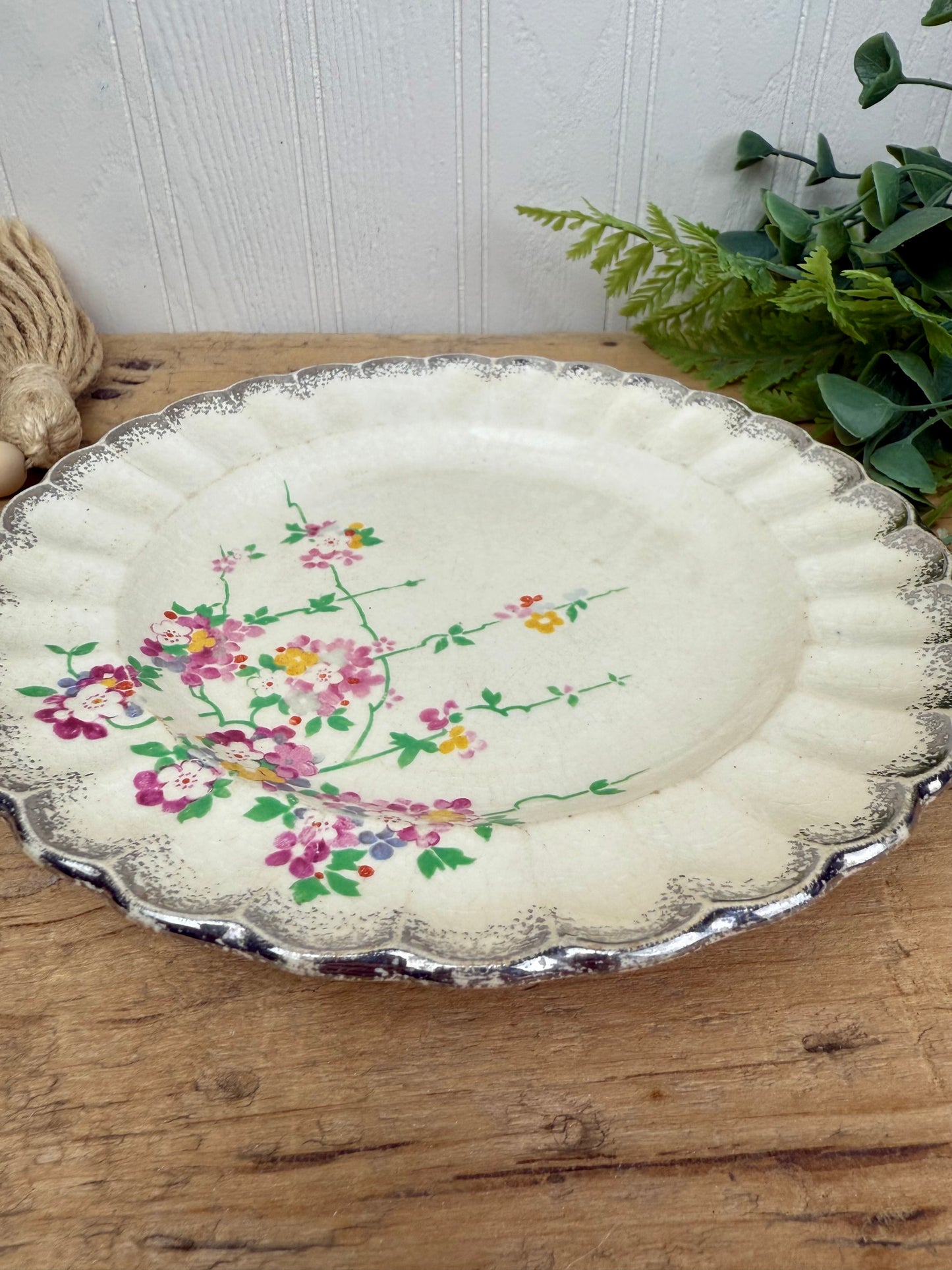 Vintage Sebring Ivory Porcelain Plate