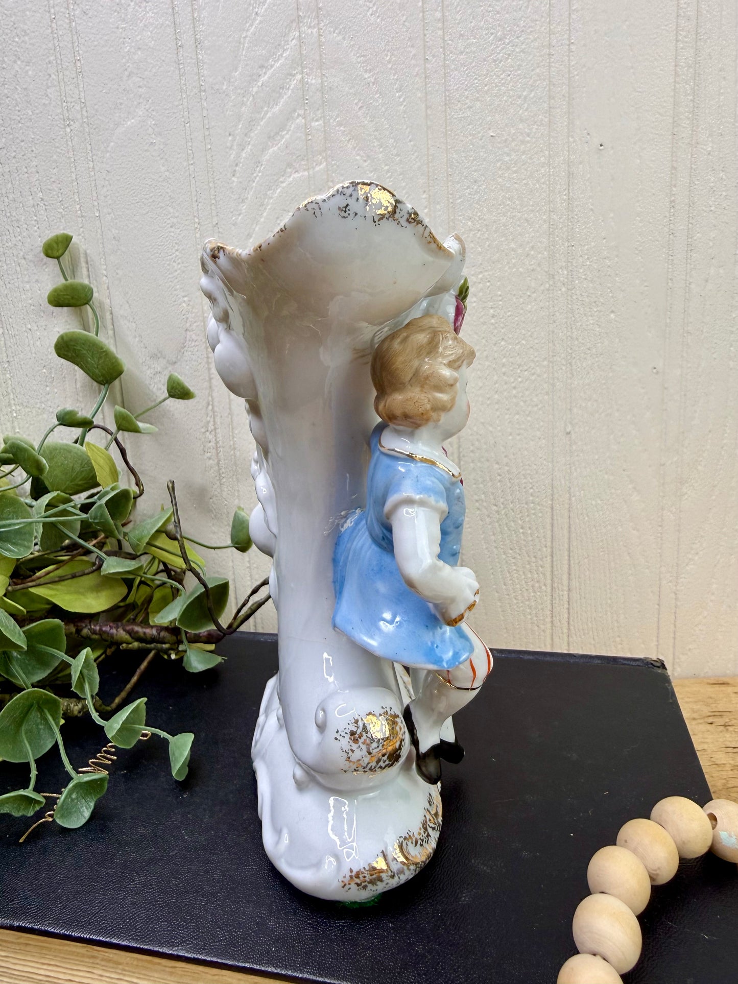 Vintage 1950’s Japanese Porcelain Figural Vase