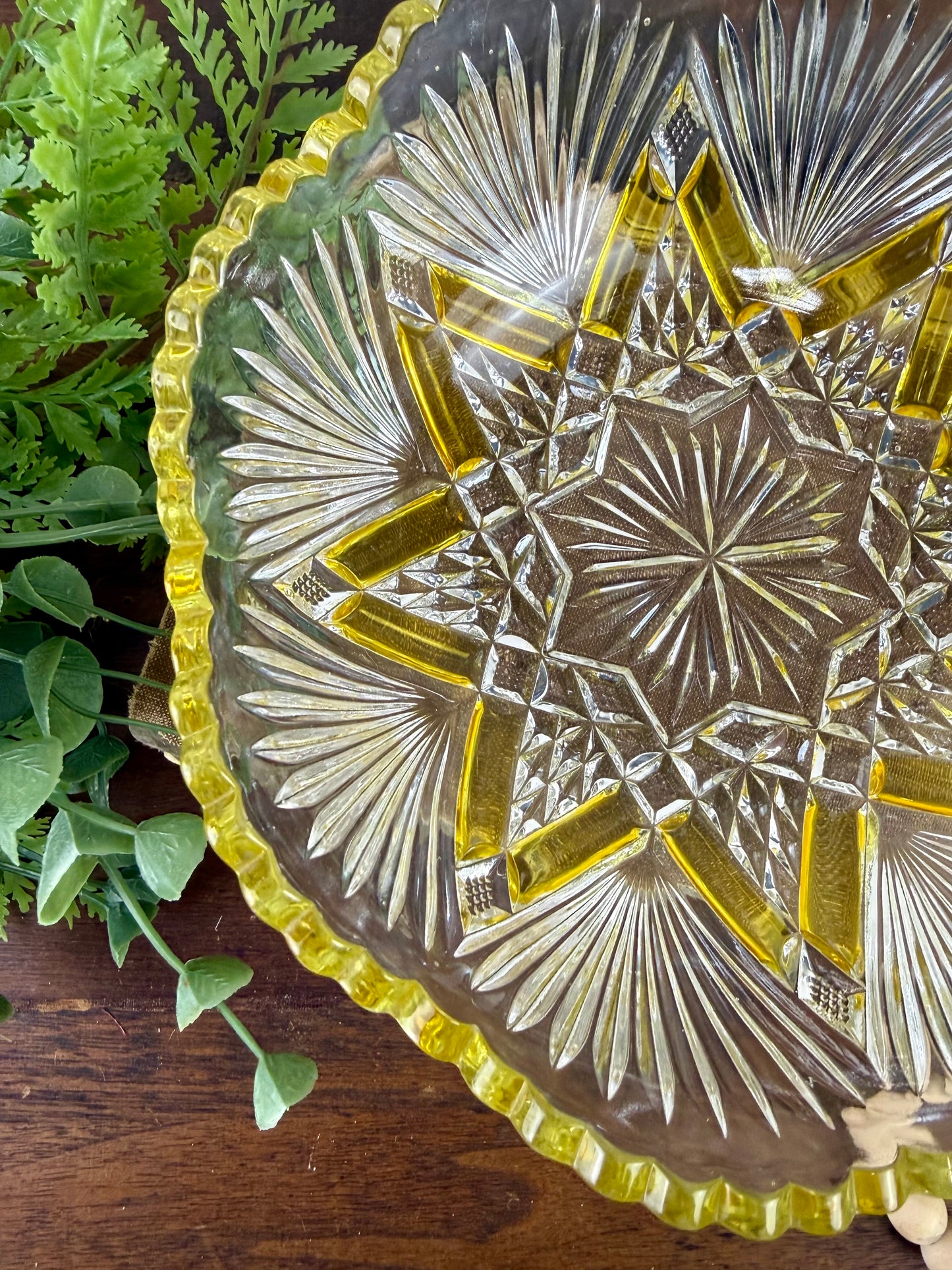 Vintage American Brilliant Period Cut Crystal Bowl