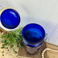 Vintage Cobalt Blue Glass Canister with Wire Clasp