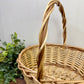 Vintage 2-Toned Chunky Weave Basket with Handle