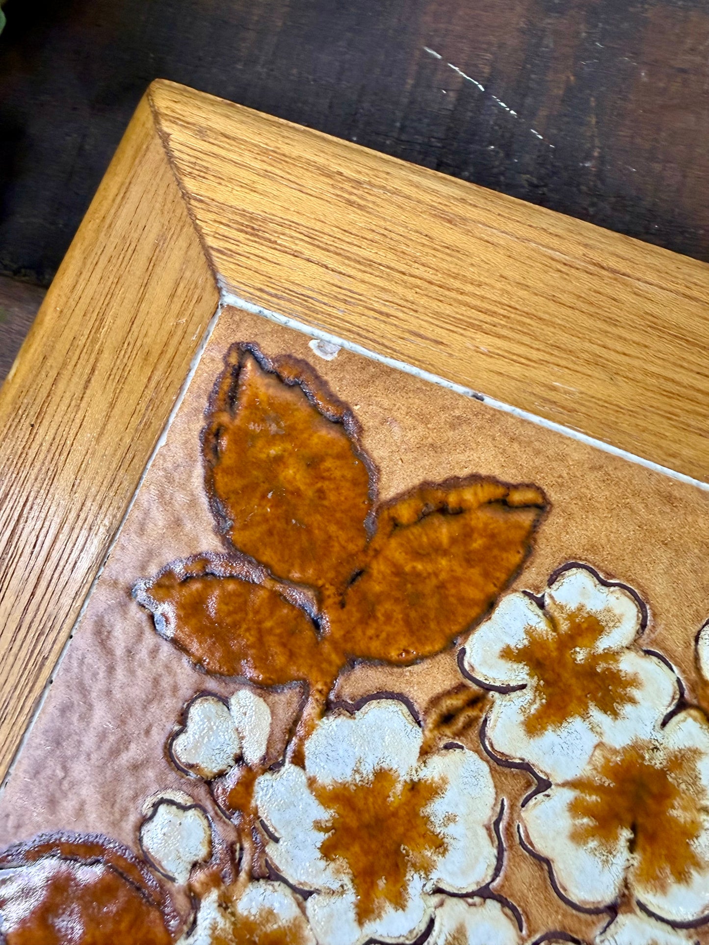 Vintage Italian Semigres Ceramic Tile Trivet