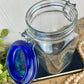 Italian Cobalt Blue Glass Jar with Clasp