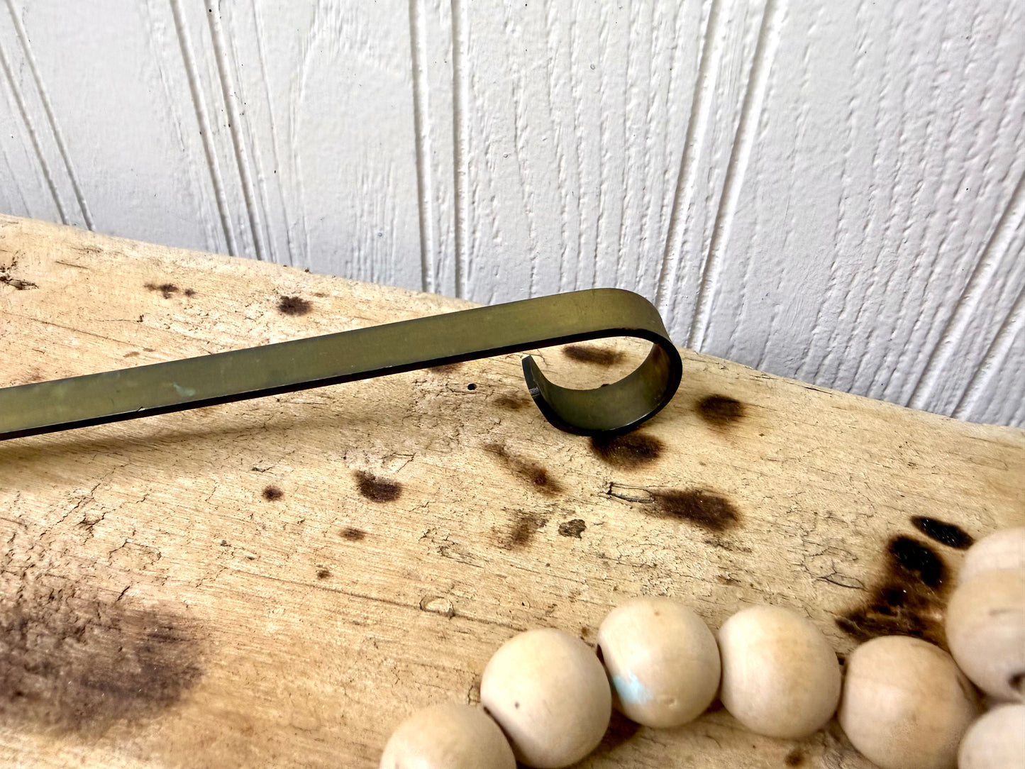Vintage Brass Twisted Stem Candle Snuffer