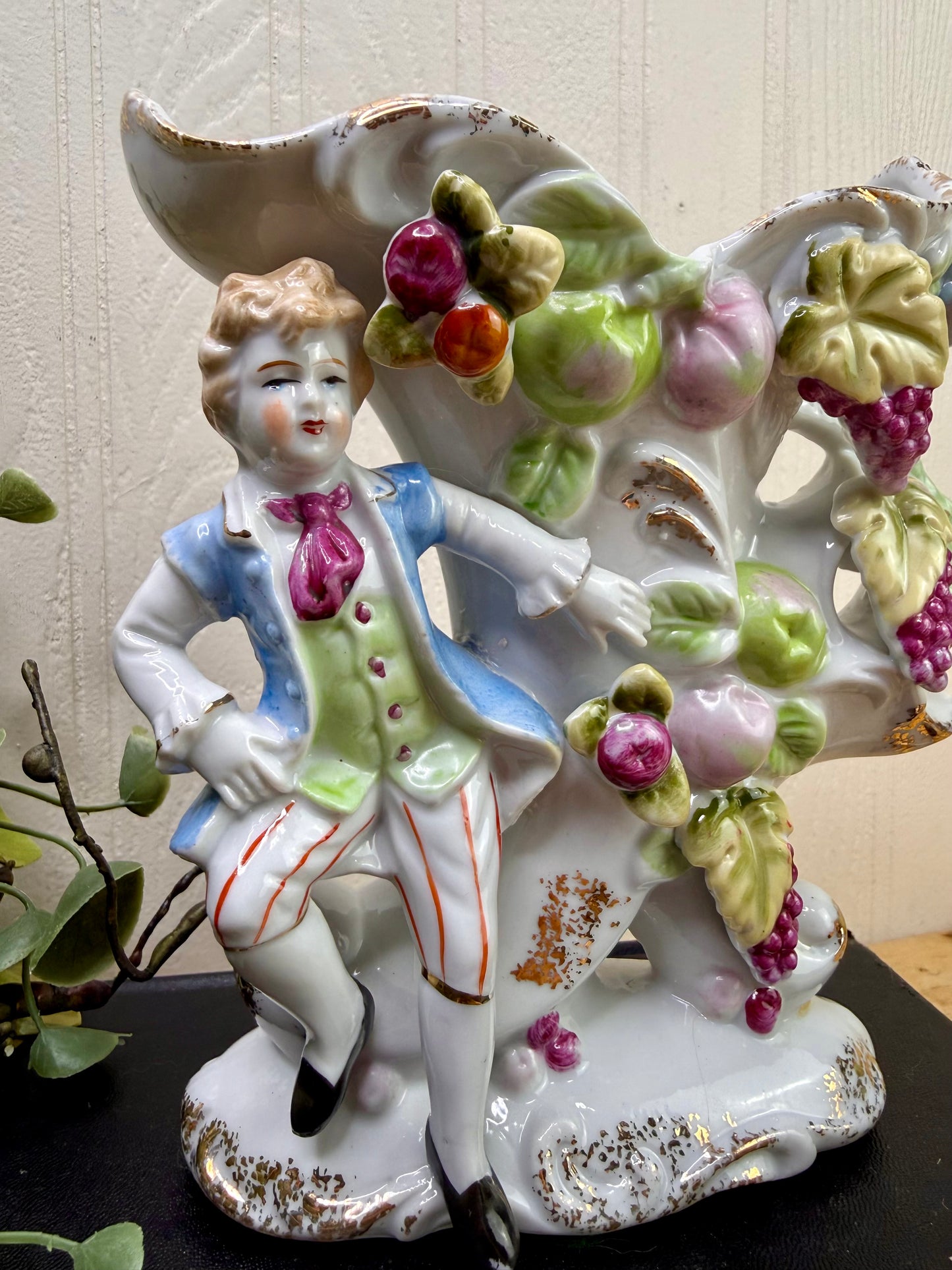 Vintage 1950’s Japanese Porcelain Figural Vase