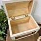 Upcycled Beige Rustic Trinket Box with Yellow Roses