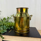 Vintage Brass Milk Can Vase