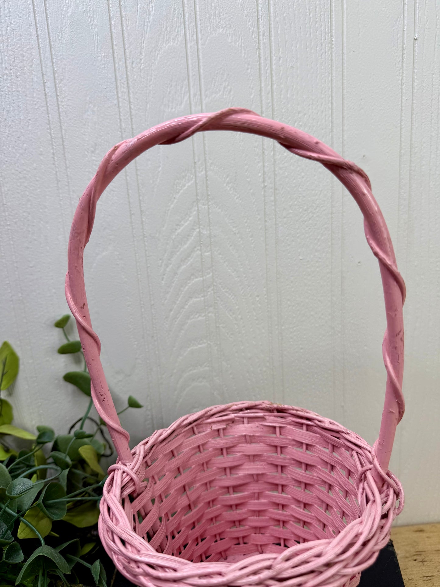 Vintage Pink Spring Basket