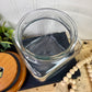 Vintage Dolphin Thailand Glass Canister with Teak Wood Lid