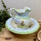 Vintage Handmade Ceramic Small Pitcher & Bowl Set