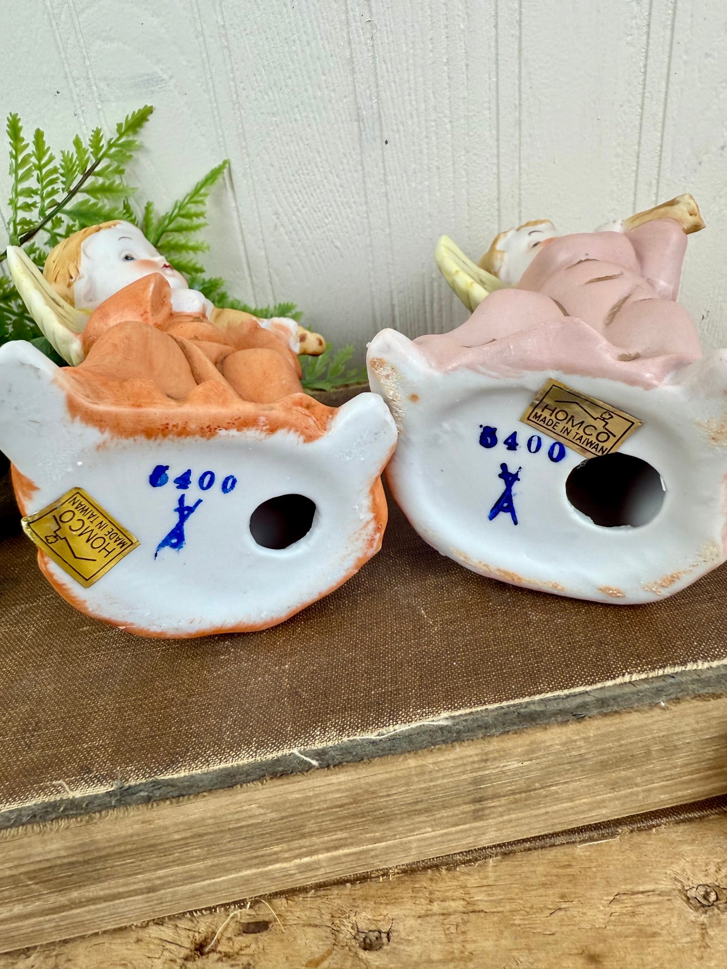 Vintage Homco Porcelain Angel Figurine Set