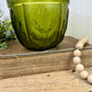 Vintage FTD Mid-Century Green Glass Planter