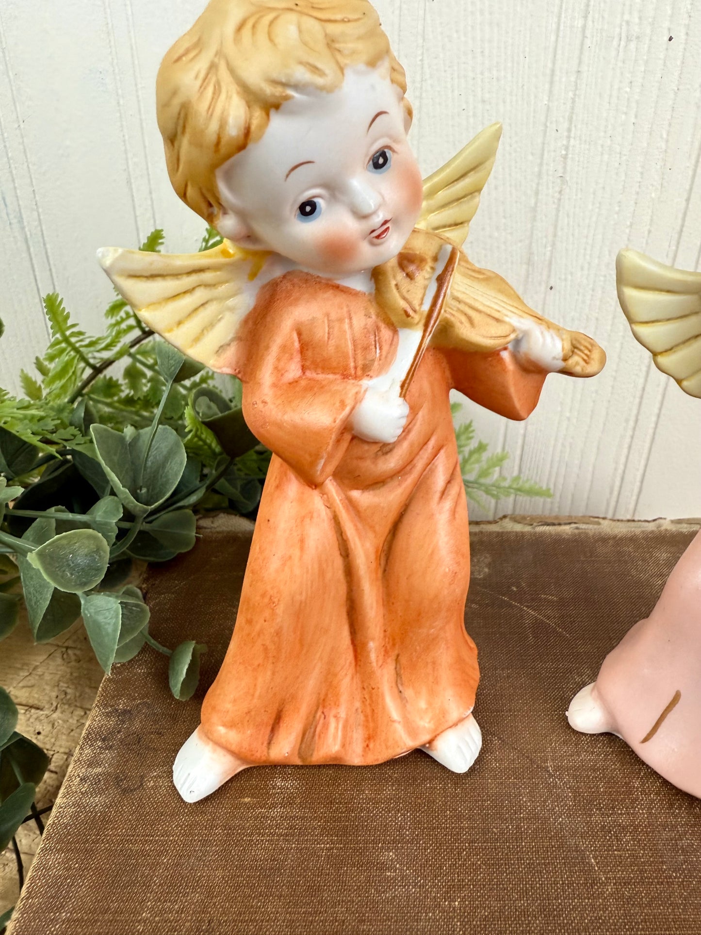 Vintage Homco Porcelain Angel Figurine Set