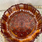 Vintage Marigold Carnival Glass Candy Dish with Lid