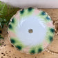 Vintage Green & Pink Porcelain Serving Bowl