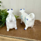 Vintage Enesco Delft-Style Porcelain Cow Salt and Pepper Shakers