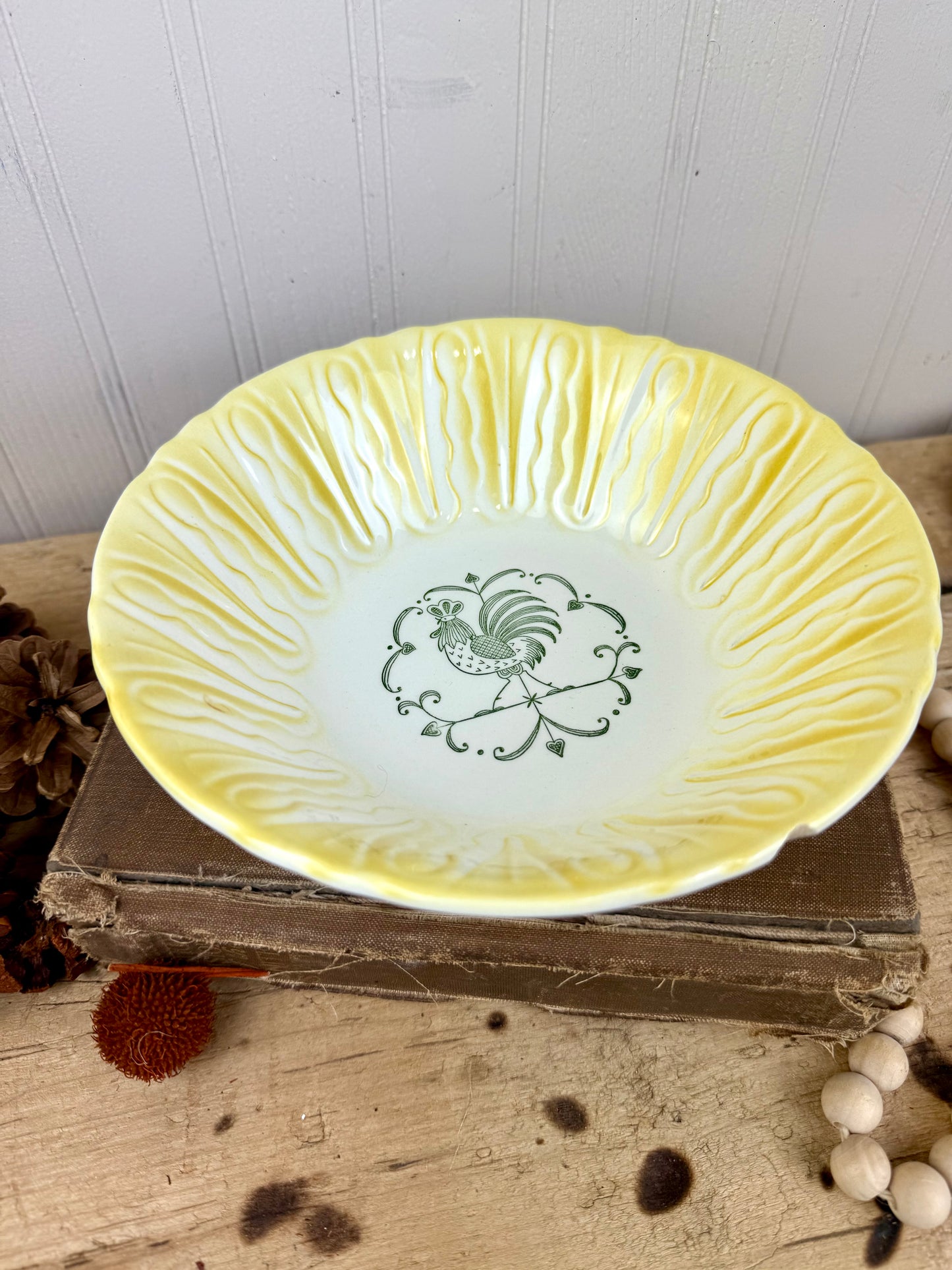 Vintage 1950's Scio Rooster Serving Bowl