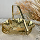 Vintage Footed Gold Silverplate Candy Basket