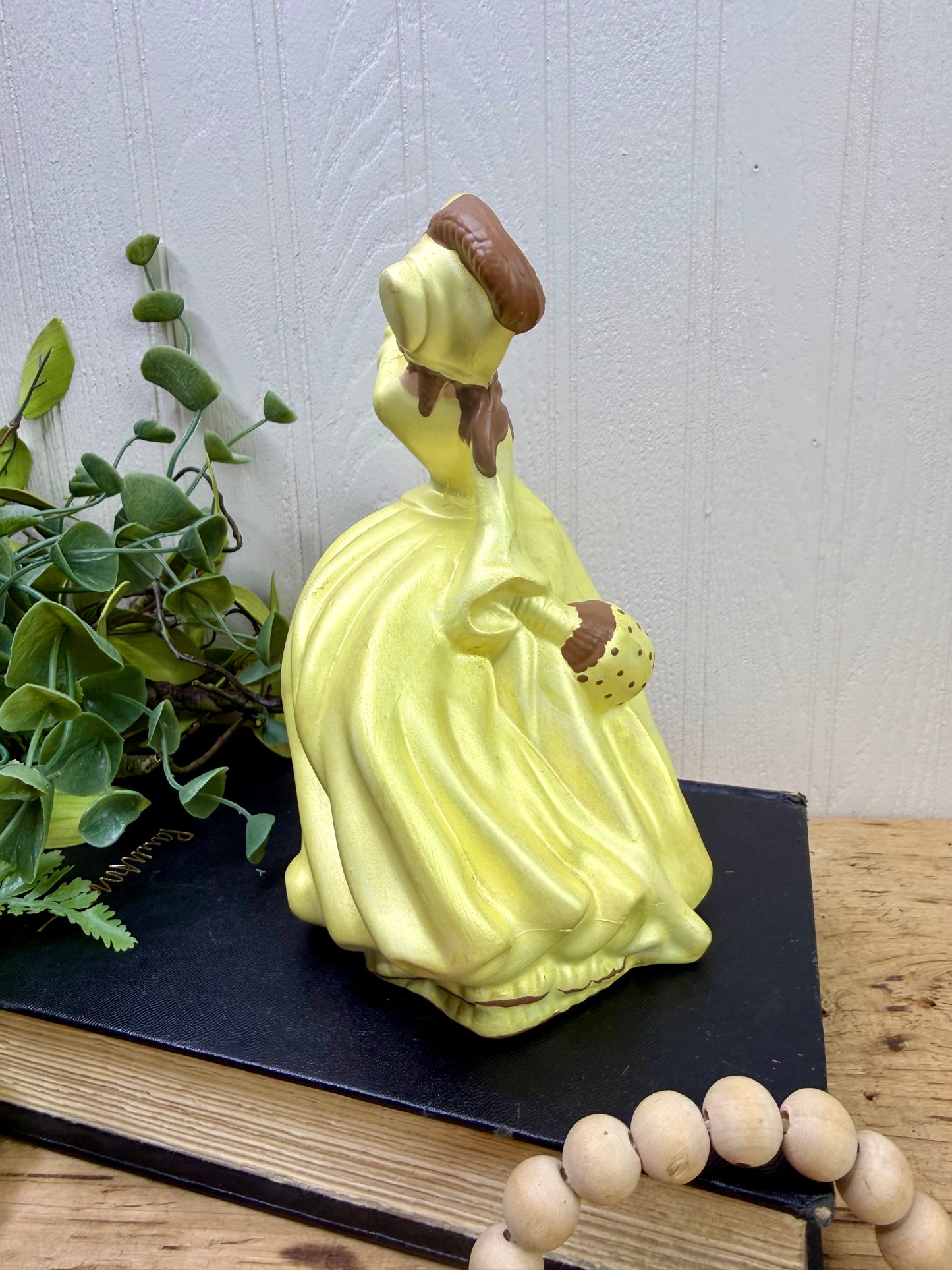 Vintage Chalkware Southern Belle Figurine