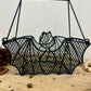 Vintage Metal Bat Basket with Handles