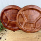 Vintage Woven Wood Divided Plates
