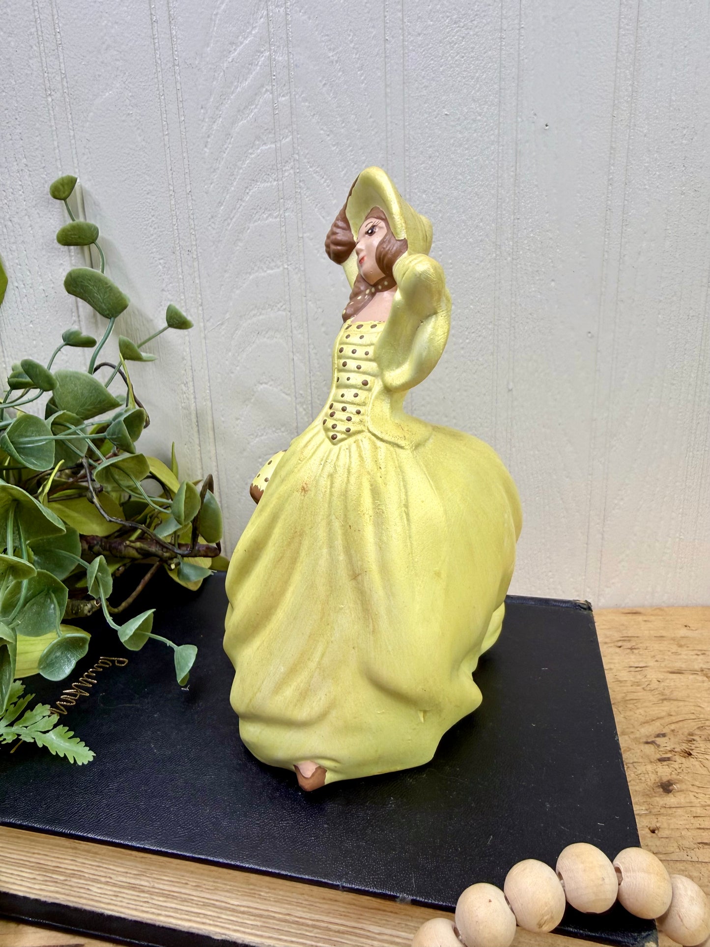 Vintage Chalkware Southern Belle Figurine