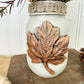 Handmade Upcycled Small Mason Jar Fall Floral Arrangment