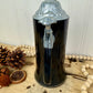 Vintage Black Glass Beer Stein with Pewter Lid